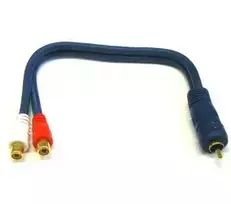 Goobay Audio/video cable 0.20m, RCA phono plug - 2xRCA phono sockets