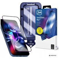 3MK HardGlass Max tempered glass with applicator for iPhone 15/16 black