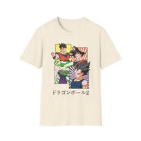 Dragon Ball Z Gohan, Goku, Piccolo & Vegeta Vintage Panel Oversized T-Shirt | Unisex Anime Streetwear Tee S juoda
