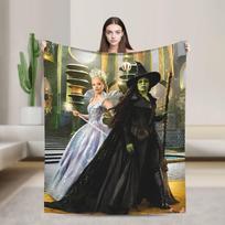 Pikti 2 Muzikinis Filmas Glinda Plakatas Flanelinis Antklodas Minkštas Pledas Namų Dekoras Kelionės Naujiena Patalynės Užvalkalas Sofos Lovoje Užvalkalas 75cmx90cm gray