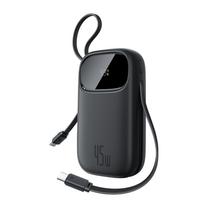 Baseus EnerFill FC31 QPow3 20000mAh 45W Power Bank with Digital Display and 2 Built-in USB-C Cables - Black - OUTLET