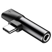 Baseus Audio Converter L41 adapter from USB-C to USB-C port + 3.5 mm headphone jack black (CATL41-01) - OUTLET