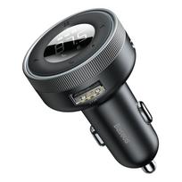 Baseus Enjoy FM transmitter car charger LED 2x USB / 3.5mm jack wireless MP3 player Bluetooth 5.0 3.4A black (CCLH-01) - OUTLET