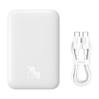 Baseus Magnetic Mini Air PPCXM06A 6000mAh 20W Power Bank with Simple Series USB-C Cable - White - OUTLET