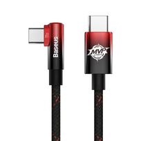 Baseus MVP Elbow angled cable Power Delivery cable with side plug USB Type C / USB Type C 1 m 100W 5A blue (CAVP000620) - OUTLET