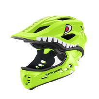 Rockbros TT-32004 Shark Children's Bike Helmet with Detachable Jaw Size M (54-58) - Green - OUTLET