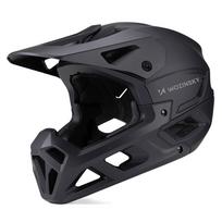 Wozinsky Full Face Bike Helmet with Detachable Visor 60-62 cm - Black - OUTLET