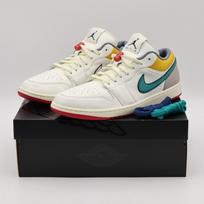 HV4511-133 Nike Air Jordan 1 Low PRM Sail Cashmere College Grey Blue (Men's) 12 white