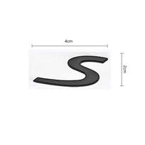 3D Energy raidės 4 S ABS raidė Galinės bagažinės lipdukas Emblema Ženklelis Lipdukas For 911 992 991 996 997 Macan Taycan S(2*4cm) pilka