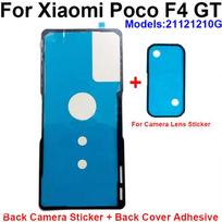 For Xiaomi Pocophone POCO F4 GT F4GT Back Battery Cover Adhesive Glue Tape with Camera Lens Sticker Repaclement Parts Back Camera Sticker blue