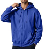 Men's Zip Up Hoodie,  Loose Fit Fashion Sweatshirt for Casual Everyday Wear L blue