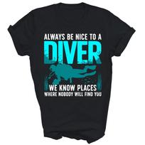 Scuba Diving Open Water Ocean Diver Lover Unisex Shirt Gift 120 blue
