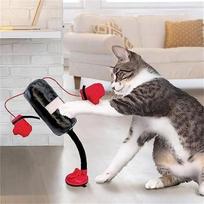Cat Punching Bag, Boxing Toy for Kittens and Cats black