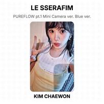 LE SSERAFIM PUREFLOW pt.1 Mini Camera ver. Blue ver. Official Photocard KIM CHAEWON gray