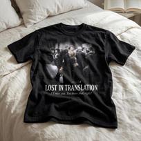 Lost In Translation Shirt The Last Hug Vintage Tee Retro Cinema Merch Summer Unisex Loose And Breathable Cotton Tshirt Top 4XL gray