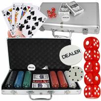 [PACK][5] Texas Poker Set 300 Chips 2 Decks 5 Dice U525N