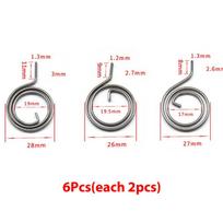 3 vnt 26Mm 27Mm 28Mm plokščios vielos durų užrakto rankenos spyruoklinės ritės įrankiai durims 6Pcs gray