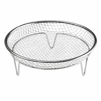 Home Kitchen Air Fryer Grill Rack Stainless Steel No Flipping Required Easy Clean for Roasting BBQ Baking Needs one size white