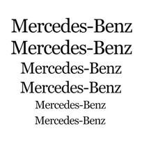 6 VNT Automobilio Lipdukai Stabdžių Suporto Lipdukai Mercedes Benz W205 C180 W167 A B C E Klasės W166 W212 W213 W246 W176 GLE GLK Dekoravimui black