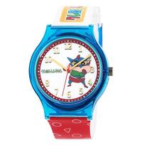 J-AXIS Crayon Shin-chan Watch CH2D0002, Officially Licensed Plastic Case Design, Blue, Action Mask Version, Unisex blue