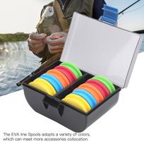 10pcs EVA Fishing Line Storage Foam Spools Winding Board Tool Fishing Tackle Accessory black