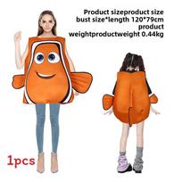 Finding Dory Nemo Cosplay Costume With Polyester Fabric For Halloween Party Dress Up Clownfish orange