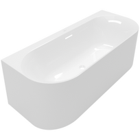 Villeroy & Boch Loop & Friends ovali prie sienos glaudžiama akrilinė vonia 180x80 cm, Alpių balta