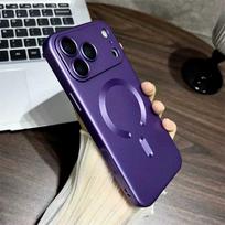 Luxury Liquid Metal Paint Magsafe Case for iPhone 17 Pro Max 17 Air 17 Pro 17 Soft TPU Cover iPhone 17 Air violetinė