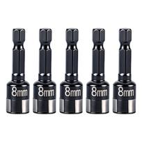 5Pcs Universal Impact Socket for 6.35mm Hexagonal Shank Tool Ratchet Wrench Socket Wrench Adapter Spanner 1