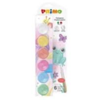 Guašas PRIMO, 6 perlamutrinės spalvos x 25 ml, su teptuku