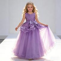Princesės suknelė mergaitėms: Elegantiška ilga suknelė vaikų pasirodymams 130cm violetinė