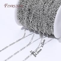 18K Gold Plated Rectangle Chains For Necklaces Bracelets DIY Jewelry Making Supplies,Decorative Needlework Chain Fittings 1 meter gray