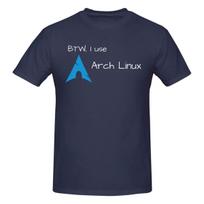 Unisex Btw Arch Linux I Use Arch T Shirt Vintage Plus Size Cotton Crewneck Sleeve Shirts S black