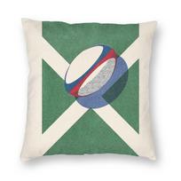 Balls Rugby Pop Art Square Pillowcase Polyester Linen Velvet Printed Zip Decorative Pillow Case Home Cushion Cover 30cmx30cm(12x12Inch)