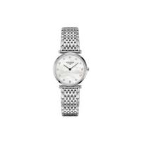 Longines Master Collection Kvarcinis Vandeniui Atsparus Laikrodis Su Deimantiniais Žymekliais 29Mm Baltas Ciferblatas Nerūdijančio Plieno Apyrankė Moteriški laikrodžiai Sidabrinis L4.512.4.87.6 Regular Watch Box,Brand-New Out of Warranty white
