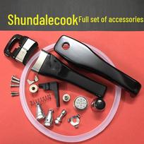 Shunda Pressure Cooker Accessories: Handle Grip, Sealing Ring, Pot Ring, Valve, Float Valve, Pressure Limiting Valve. 18 cm Complete Set black