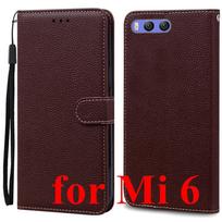 Mi 6 dėklas Xiaomi Mi 6 dėklui Redmi 6 odinis piniginės tipo atverčiamas dėklas Xiaomi Redmi 6 Mi6 telefono dėklui Redmi6 dangtelis Fundas apvalkalas krepšiai black