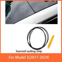 Door Seal Soundproof Kit For  Tesla Model 3 Y  2017-2025 Rubber Weather Draft Seal Strip Wind Noise Kit Front Trunk Cover Strip gray