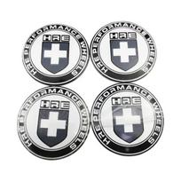 56mm Car Wheel Center Emblem Hub Caps Stickers for HRE Logo Styling B gray