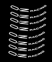 8 VNT. Atspindintis automobilio ratlankio lipdukas OZ RACING Volkswagen Audi BMW Porsche Ford balta