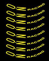 8 VNT. Atspindintis automobilio ratlankio lipdukas OZ RACING Volkswagen Audi BMW Porsche Ford geltona