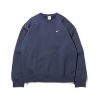 Nike Solo Swoosh Solid Color Crew Neck Casual Thickened And Fleece Lined Sweatshirt Men's Lightning Blue DX1362-437 XXL blue