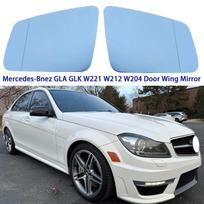 For Mercedes-Bnez GLA GLK W221 W212 W204 Heated Left Right Side Mirror Blue Rearview Glass Wing Glass Lens Right Side white