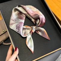 100% šilkinė skara-bandana moterims, kvadratinė skara, galvos apdangalas, žalia šilkmedžio šilko, pavasario mada, prabangi, aukštos kokybės, galvos juosta, hidžabas 53x53cm white