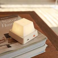 1Pc Decompression Switch Light USB Charging Stepless Dimming Button Bedside Night Light Bedroom Creative Wall Light Ambient Light brown
