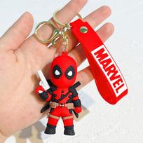 Nauja Deadpool lėlė silikoninis raktų pakabukas pakabukas automobilio virvelė mokyklinio krepšio silikoninis raktų pakabukas dovana Independent opp packaging red