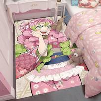Kimetsu Akademija Mitsuri Kanroji Menų Studentė Teminė Kilimo Juosta Dryžuoti Marškiniai Paletė Teptukas Dizainas Širdies Raštai Anime Kilimas Mergaičių Kambarys 40X60CM gray