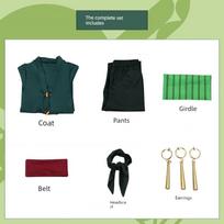 One Piece Cosplay Costume Wano Country Cosplay Zoro Tenro Yukata Kimono Japanese Style Cosplay Outfit Sauron Two Years Later - Complete Outfit XXXL black