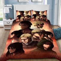 Animacinis Anime Attack On Titan Antklodės Užvalkalas Pagalvės Užvalkalas Patalynės Komplektas Suaugusiųjų Berniuko Mergaitės Miegamojo Dekoras Vaikų Viengulis Dvigulis Dydis 135x200cm