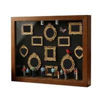 Valentines Day Gift DIY Mini Museums Silhouettes Box,Shadows Box Frame Display Case with Figurines Frame Home Decors ruda